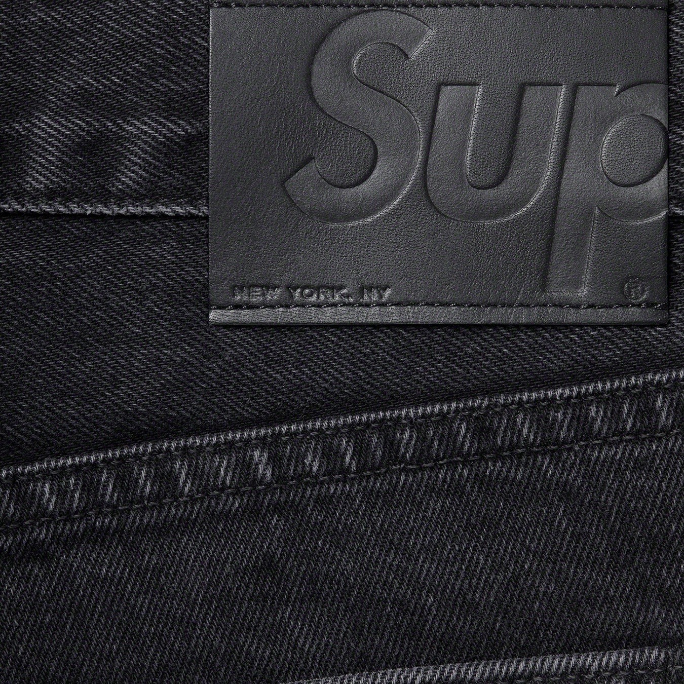 Stone Washed Black Slim Jean view 4